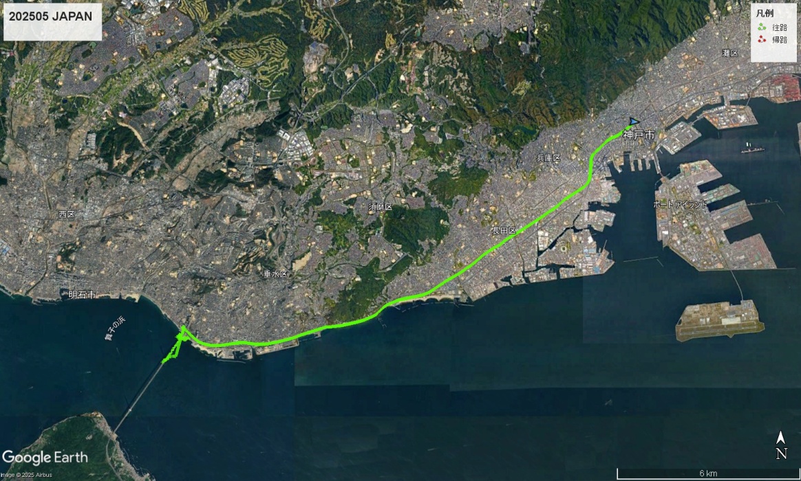 神戸からのルート