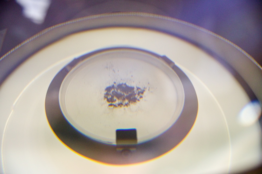 パビリオンの名物「月の裏の砂」。スタッフは何を聞いても分からないし、答えない。