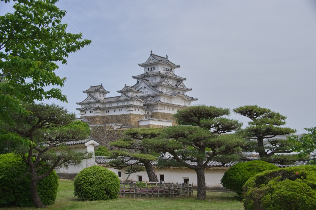 庭には写真スポットが設置されている。もちろん行列。