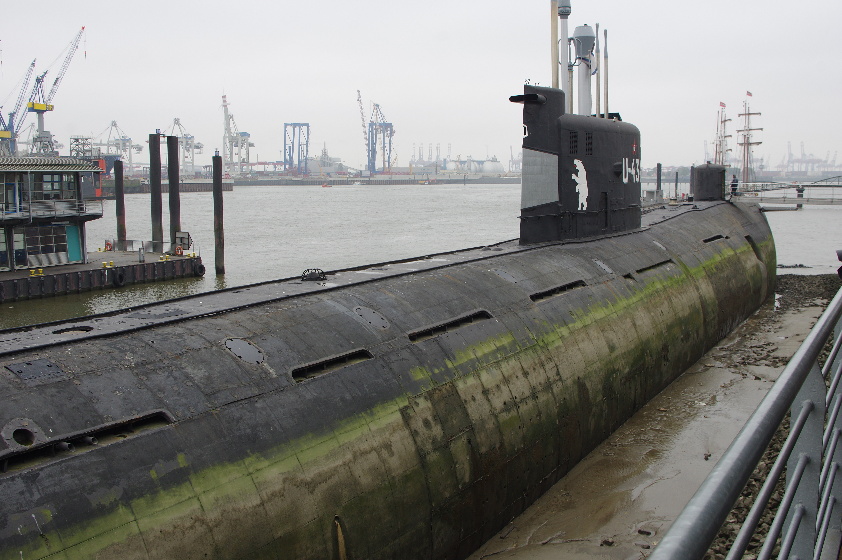 ロシアの潜水艦U-434　1975年建造され、1995年からここに展示されている。