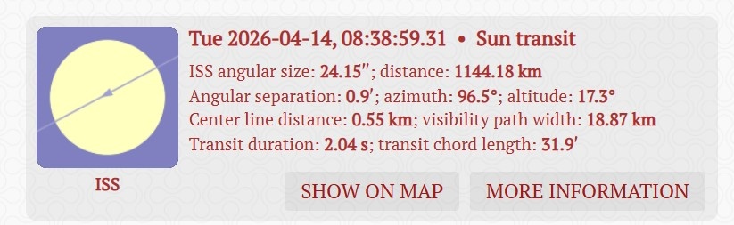 ISS Transit 写真